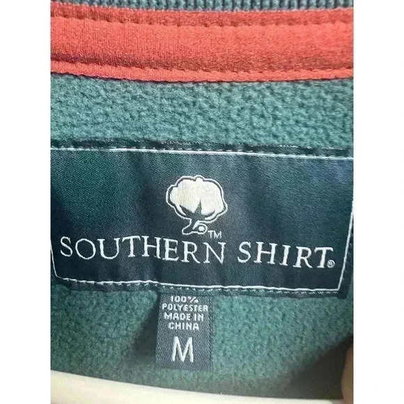 The Southern Shirt Co. Keeler 1/4 Zip Pullover in Indian Teal Size Medium - Picture 9 of 10